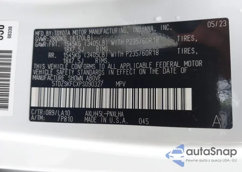 2023 Toyota Sienna Limited from USA, damaged, VIN 5TDZSKFCXPS090327